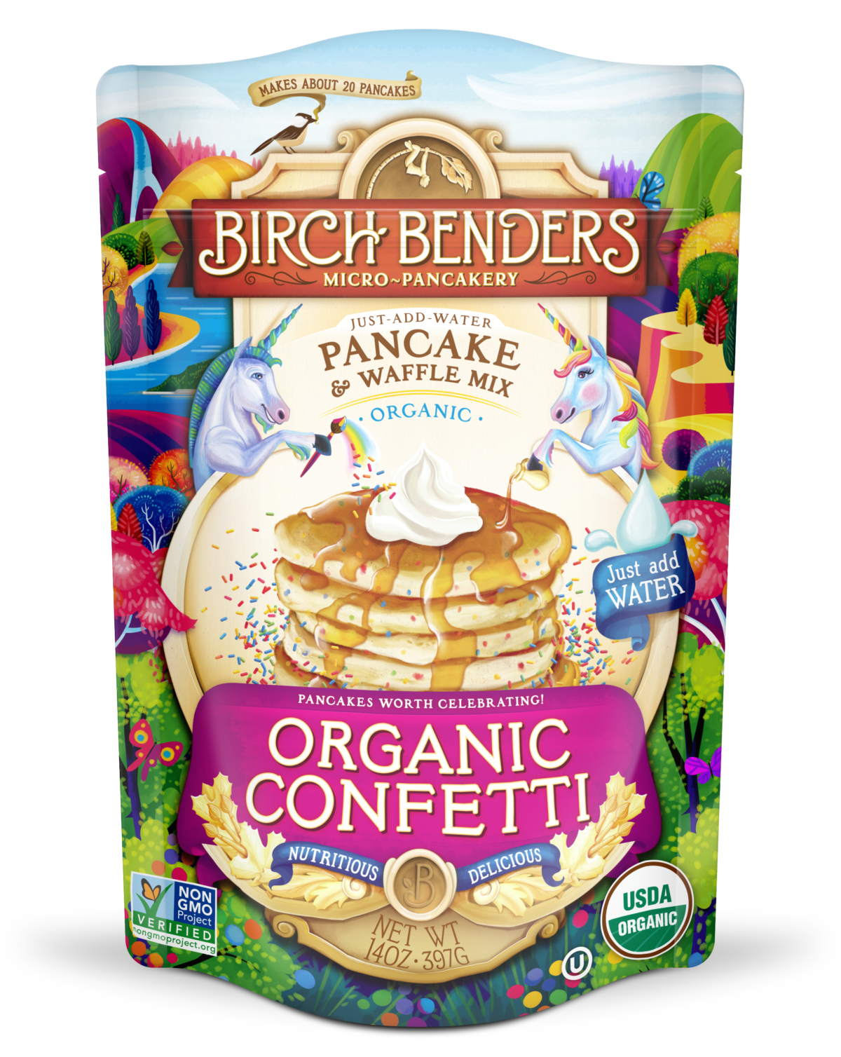 Waffle Confetti Cake with Buttercream Frosting Birch Benders Recipes